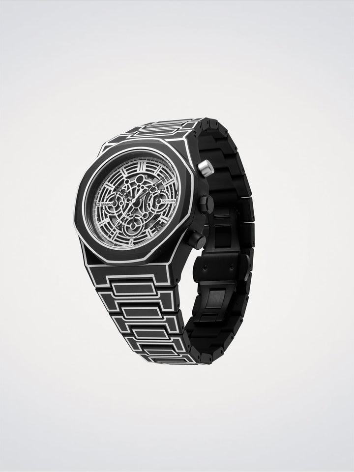 D1 Milano Black Sketch Polychrono 40.5 mm D1-PHBJ14