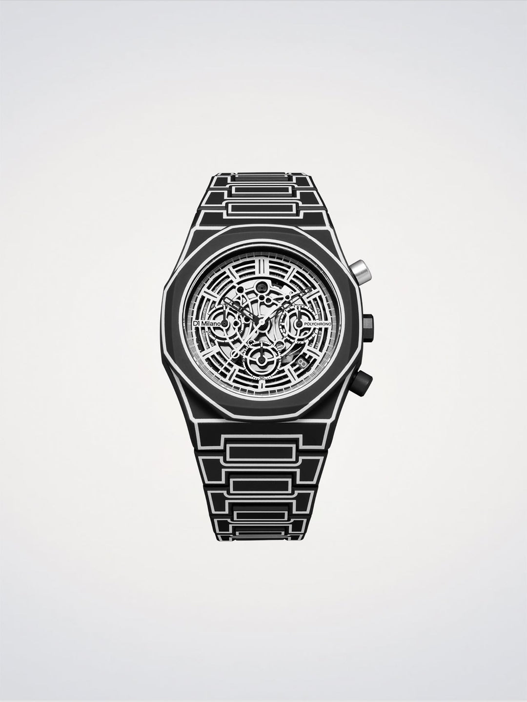 D1 Milano Black Sketch Polychrono 40.5 mm D1-PHBJ14