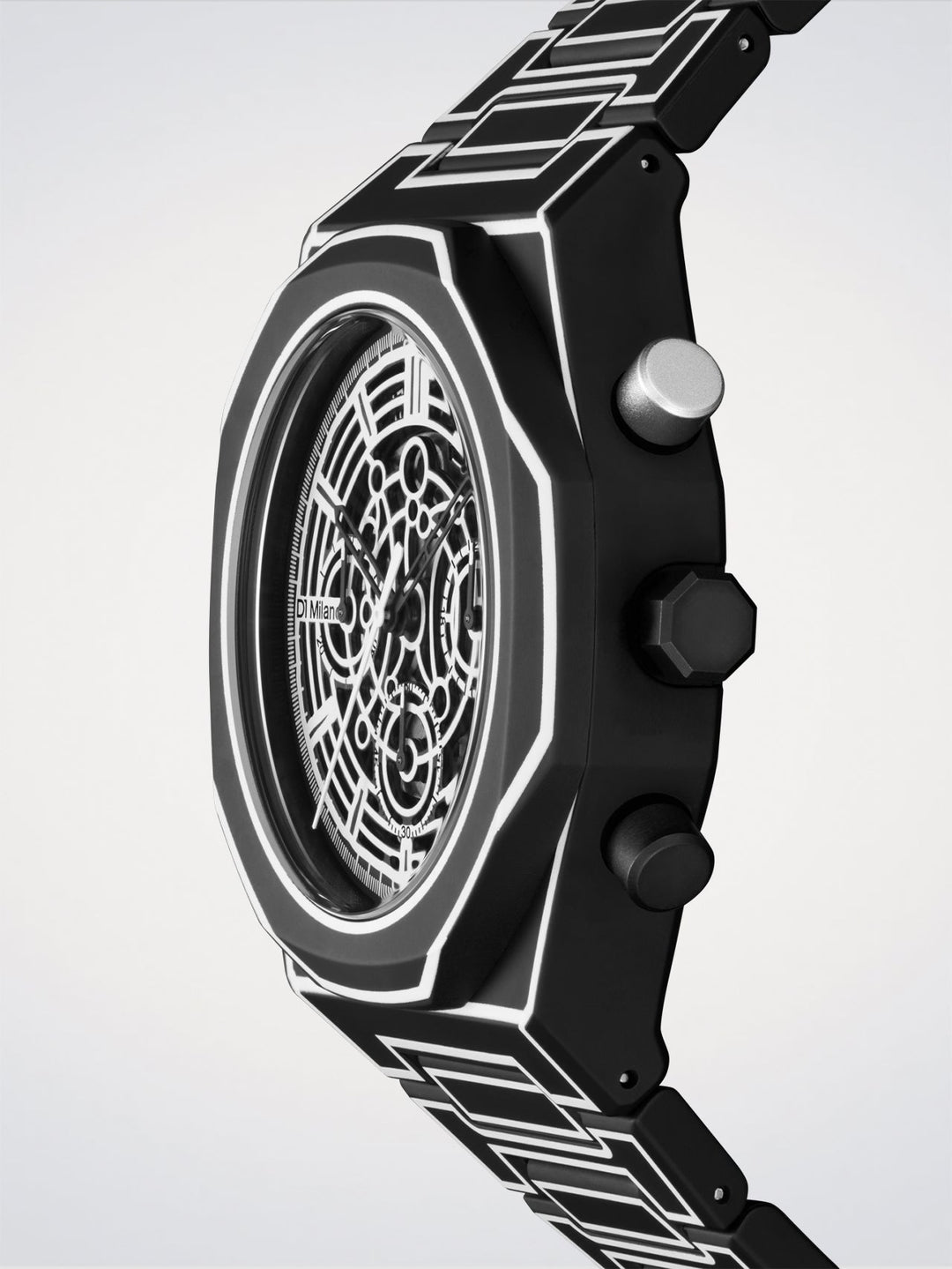 D1 Milano Black Sketch Polychrono 40.5 mm D1-PHBJ14