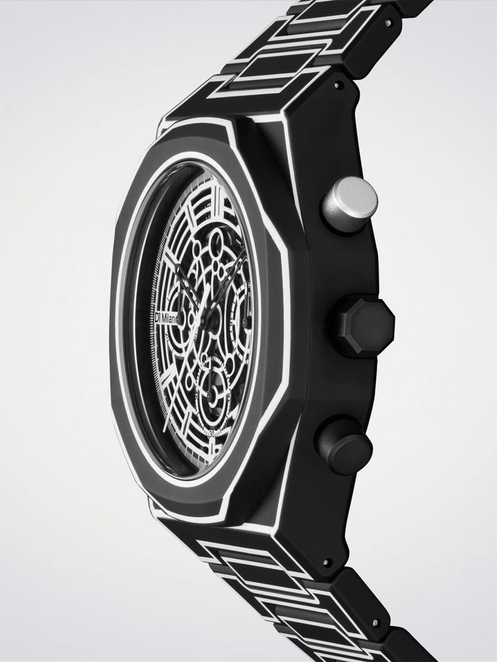 D1 Milano Black Sketch Polychrono 40.5 mm D1-PHBJ14