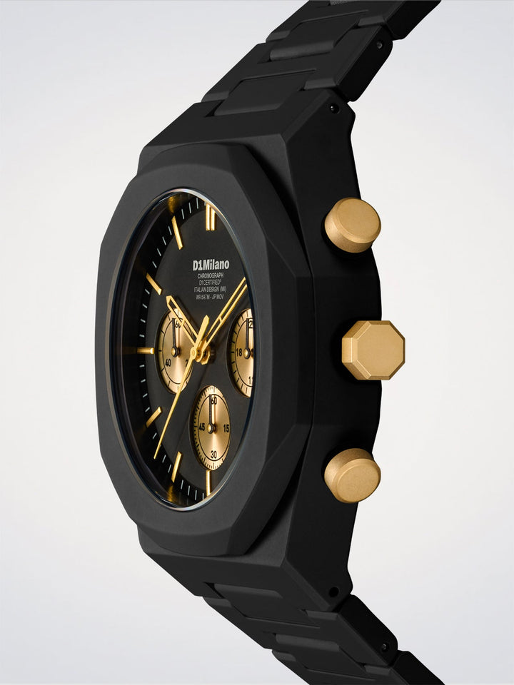 D1 Milano Gilded Solar Polychrono Watch 40.5 mm D1-PHBJ16