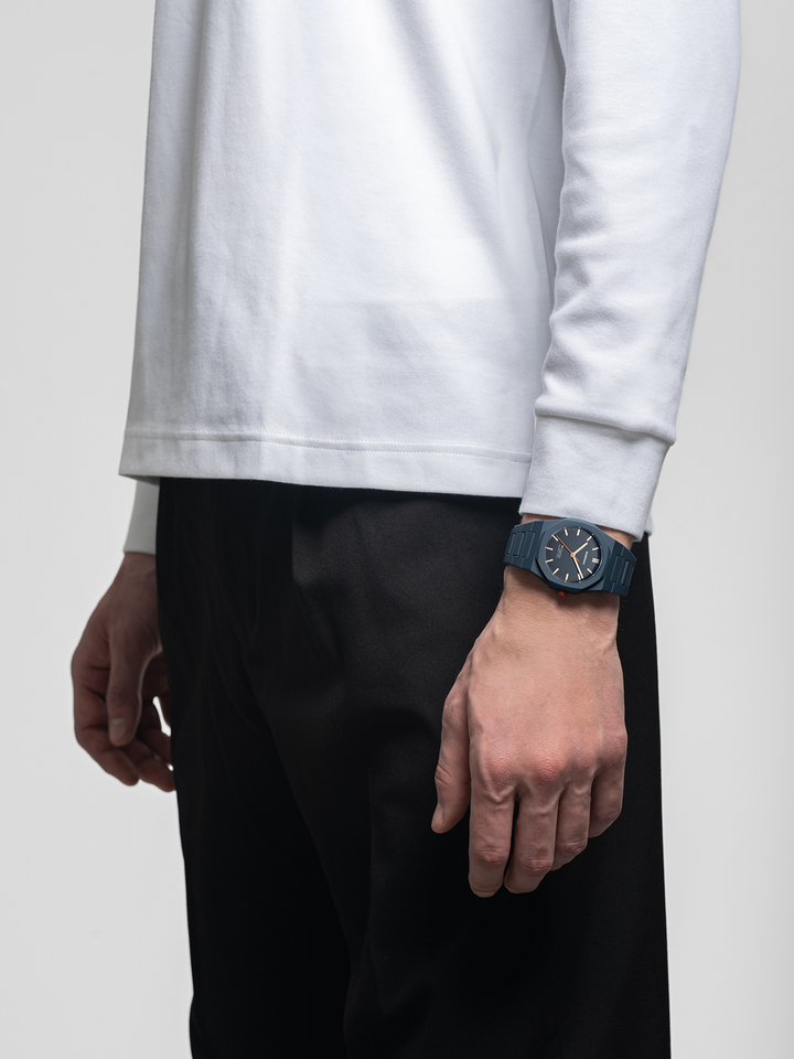 D1 Milano Blue Legacy Polycarbon Watch 40.5 mm D1-PCBJ41