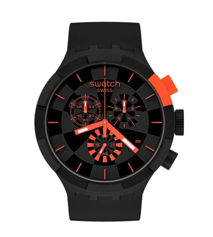 Swatch Seicphointe Bunaidh Red Big Bold Bold 47mm SB02B402 Watch