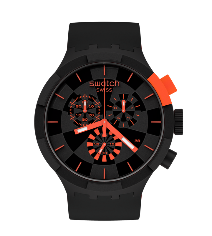 Swatch Seicphointe Bunaidh Red Big Bold Bold 47mm SB02B402 Watch