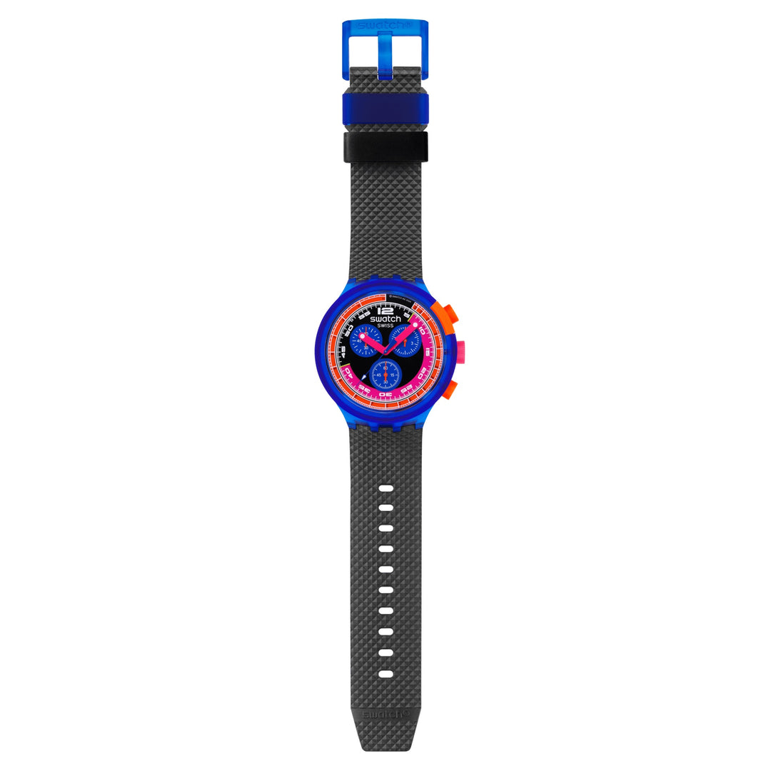 Swatch Neon Party leis an Max Originals Big Bold Chrono 47mm SB06N102