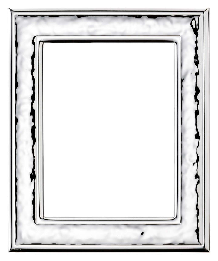 Sovrani bilaminate photo frame shiny silver with white wood back 18x24cm B685