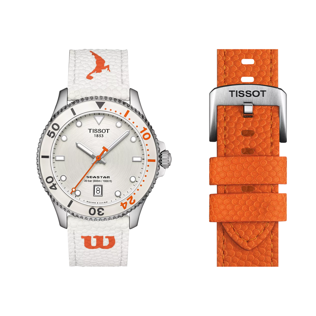 Tissssot watch Seastar Wilson WNBA special edition 40mm silver quartz steel T120.410.17.017.011.00