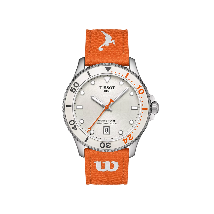 Tissssot watch Seastar Wilson WNBA special edition 40mm silver quartz steel T120.410.17.017.011.00