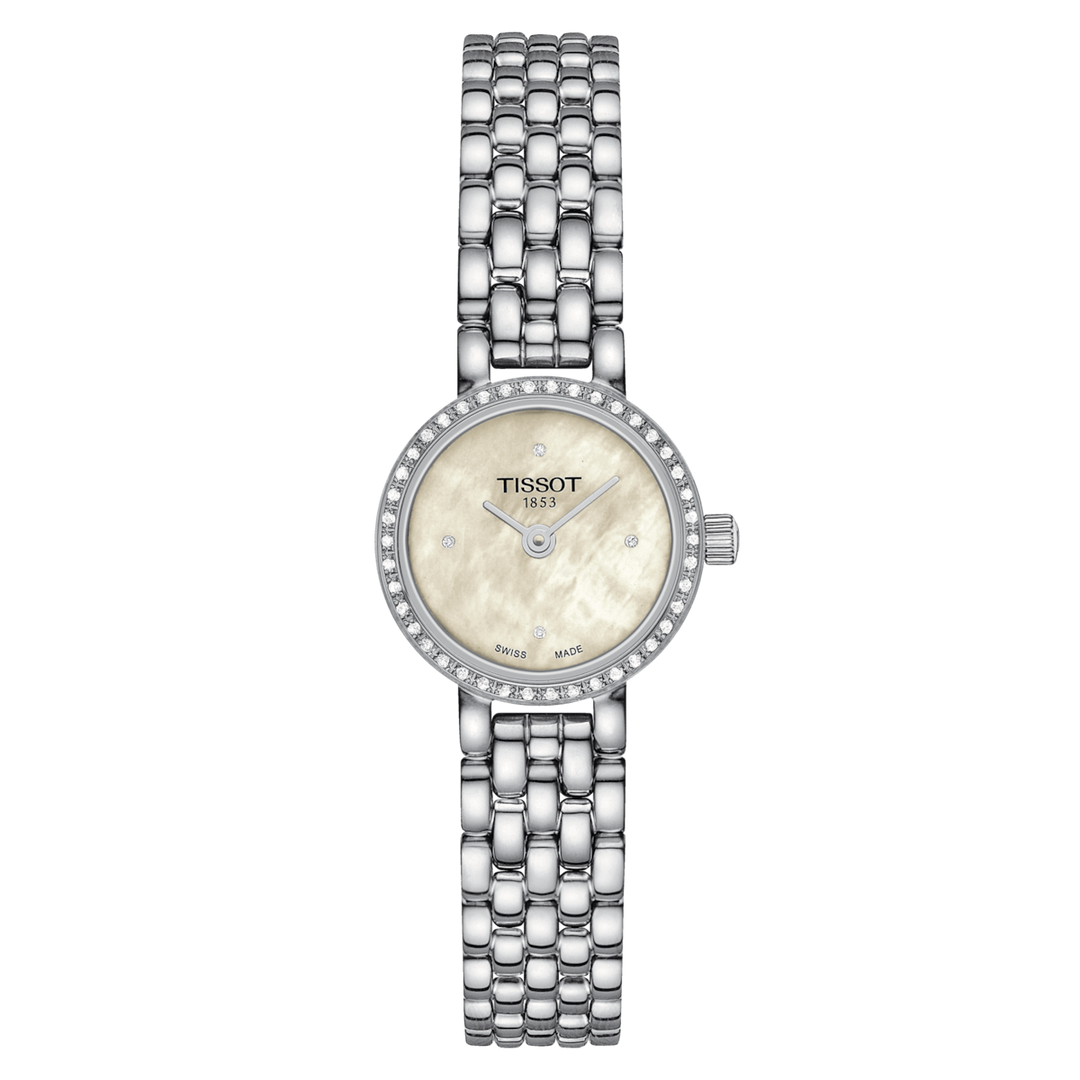 Tissot Watch Babhta Lovely 19.5mm Madreperper Diamonds Grianchloch Cruach T140,009.61.116.00