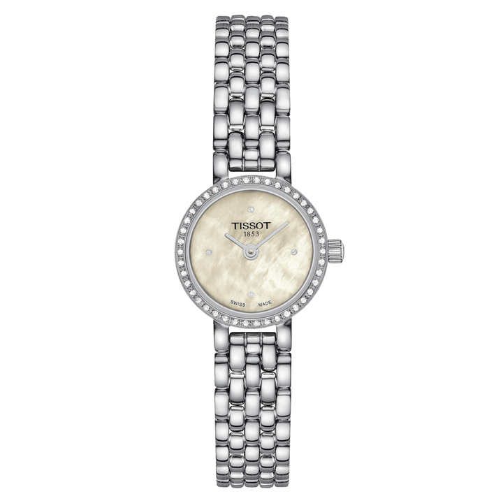 Tissot Watch Babhta Lovely 19.5mm Madreperper Diamonds Grianchloch Cruach T140,009.61.116.00