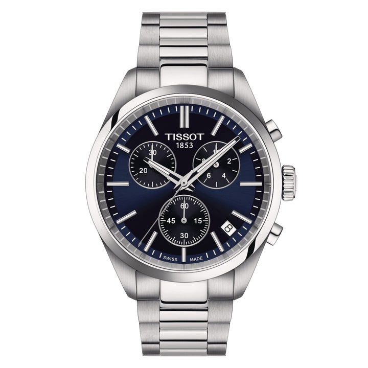 TISSOT TISSOT PR 100 Chrono 40mm Féach Gorm Grianchloch Cruach T150.417.11.041.00