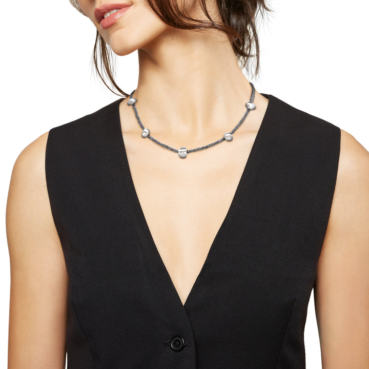 Breil B Rocks necklace in hematite steel TJ3287