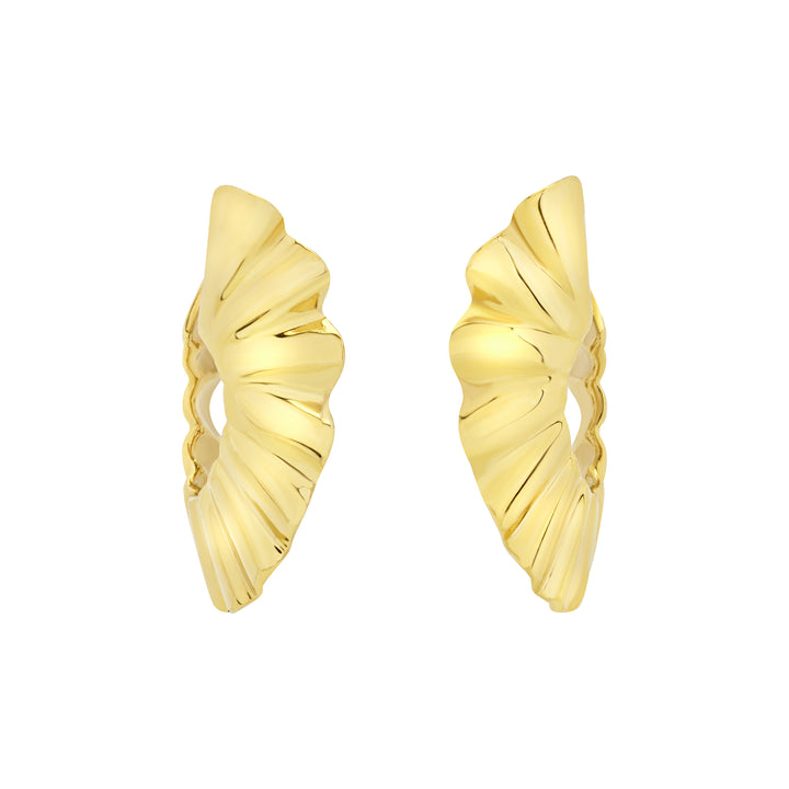 Breil Earrings Plissè Steel Finish IP Gold TJ3794