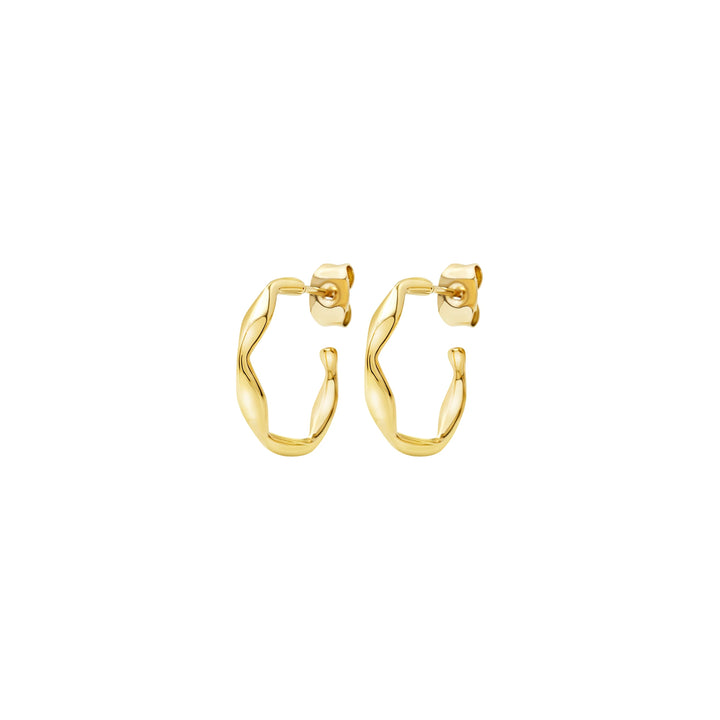 Breil Circle Earrings Alchemy Steel IP Gold TJ3803 Finish