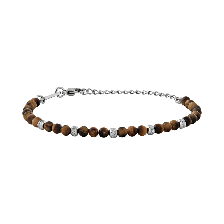 Breil Wild steel tiger eye bracelet TJ3823