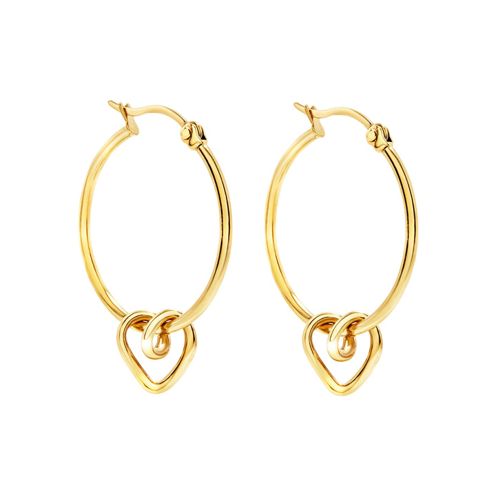 Breil B&amp;ME hoop earrings in steel with IP gold finish TJ4027