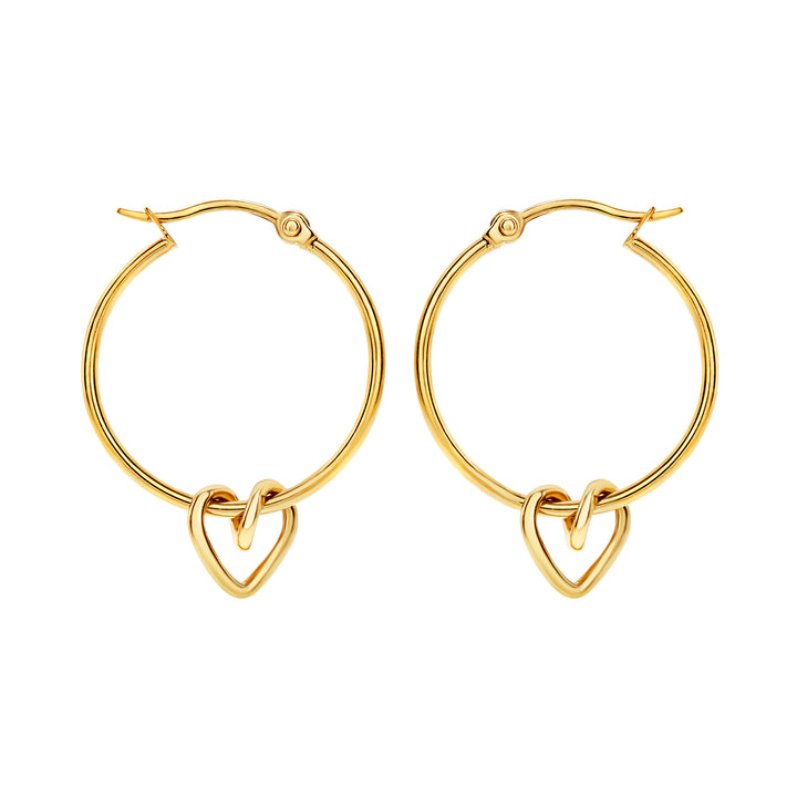 Breil B&amp;ME hoop earrings in steel with IP gold finish TJ4027
