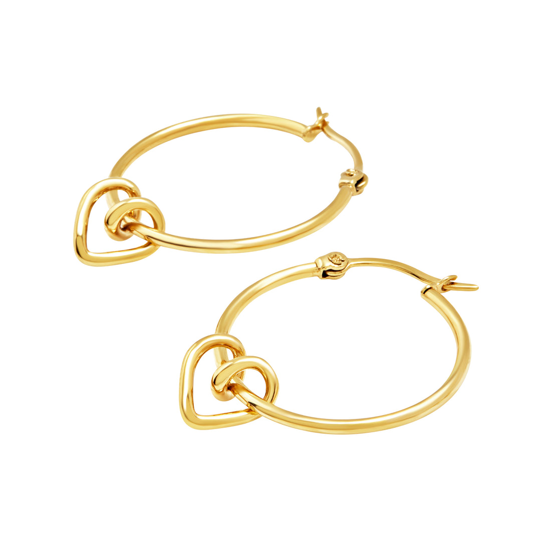 Breil B&amp;ME hoop earrings in steel with IP gold finish TJ4027