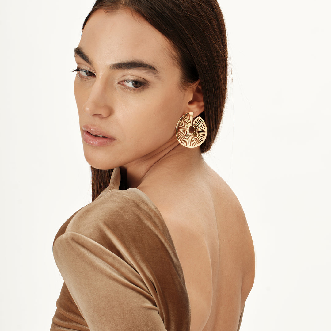 Breil B Whisper earrings in steel with IP gold finish TJ4083