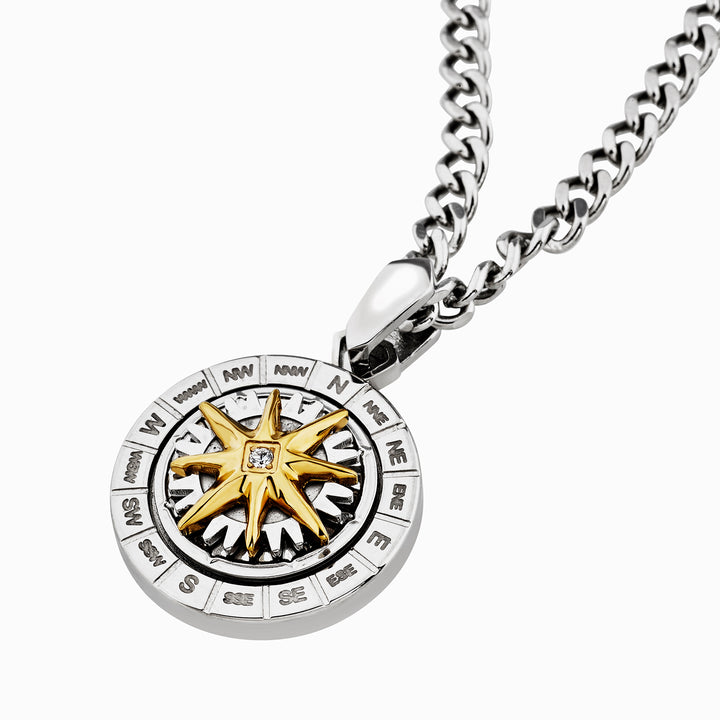 Breil Primal Compass steel choker necklace TJ4169