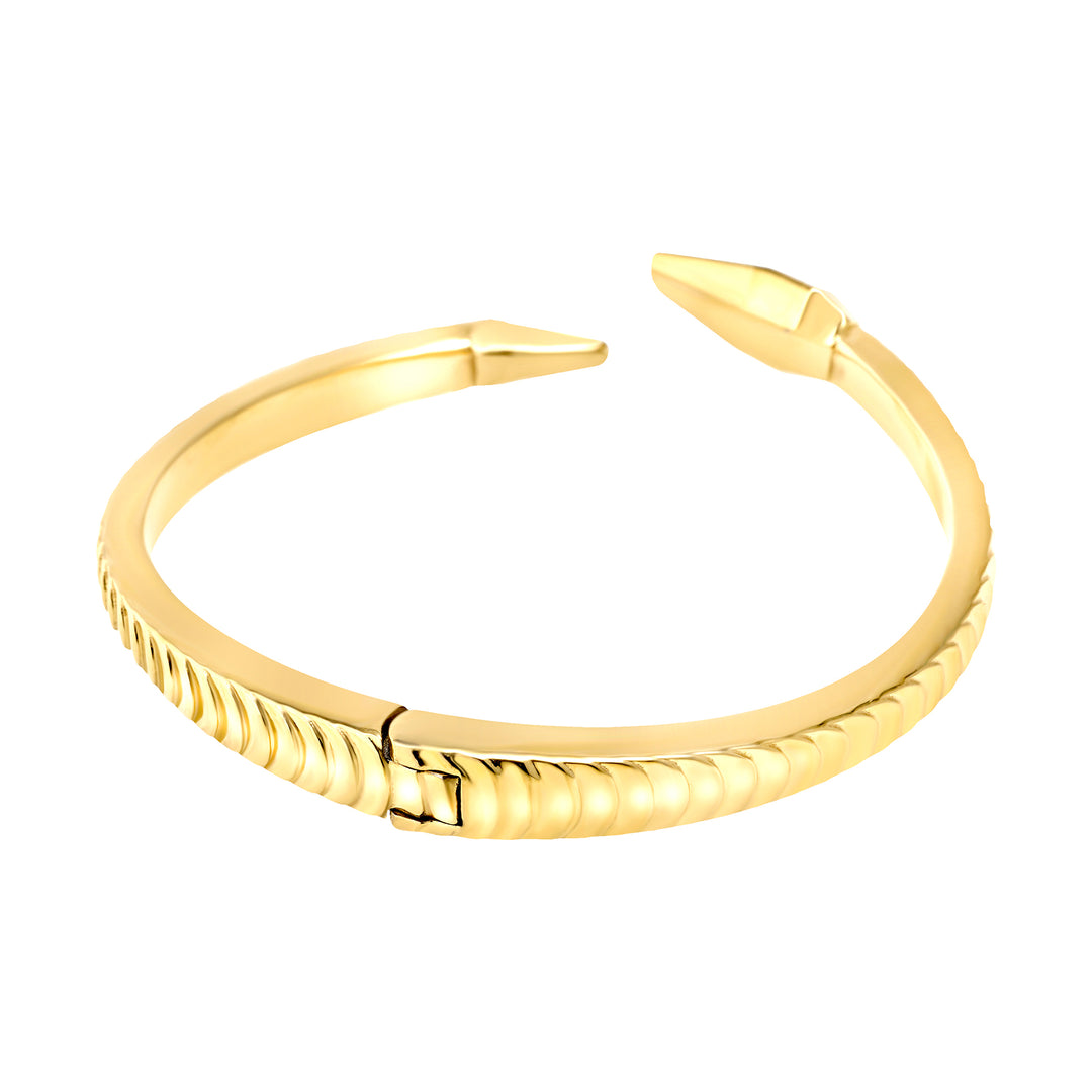 Breil Hypnotic rigid steel bracelet with 14K gold PVD finish TJ4207