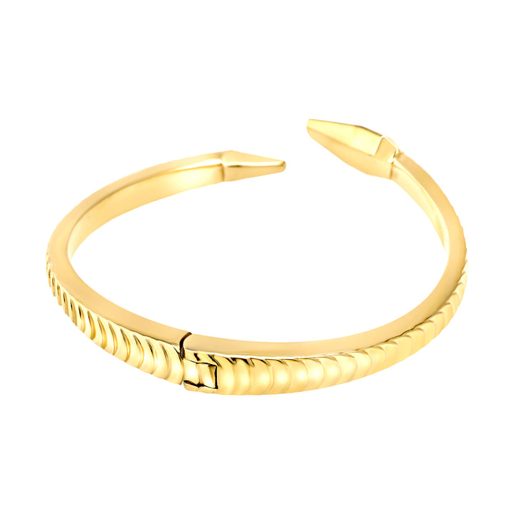 Breil Hypnotic rigid steel bracelet with 14K gold PVD finish TJ4207