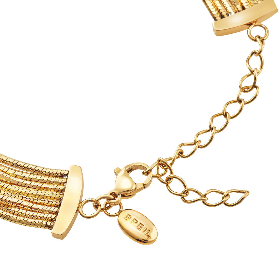 Breil Falling Star bracelet in steel with 14K gold PVD finish TJ4232