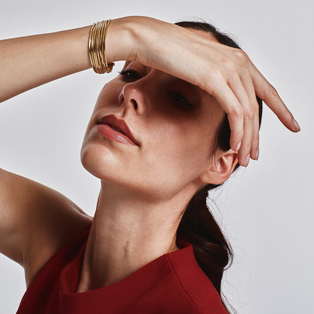 Breil Falling Star bracelet in steel with 14K gold PVD finish TJ4232