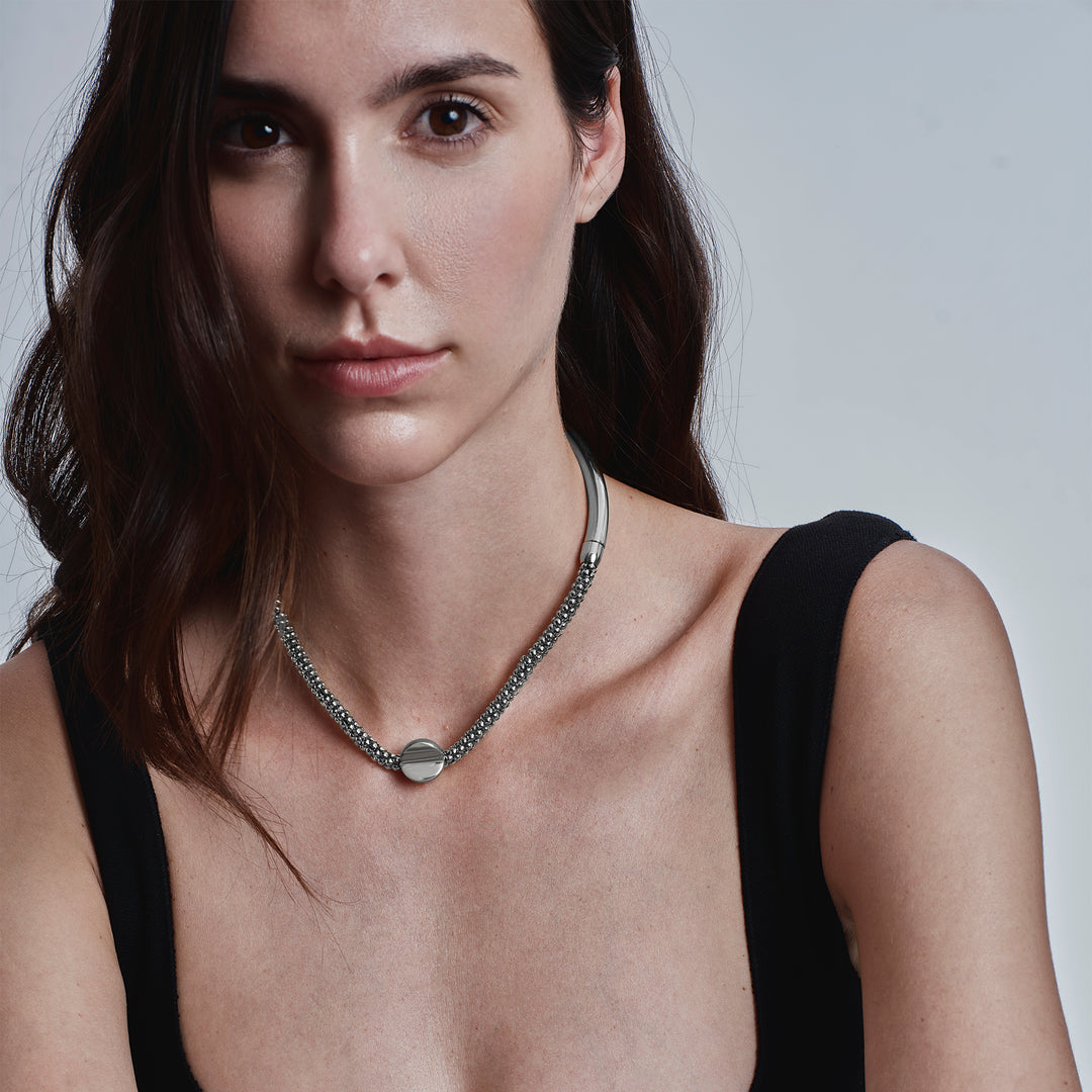 Breil Magnetica System steel choker necklace TJ4237