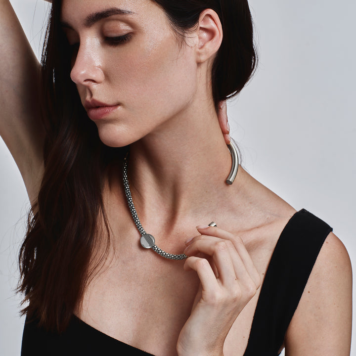 Breil Magnetica System steel choker necklace TJ4237