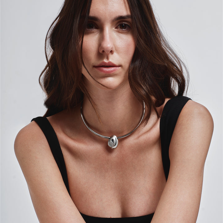 Breil rigid Petra steel choker necklace TJ4241
