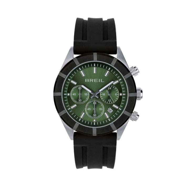 Breil watch B 12 H Chrono 42mm green quartz steel TW2024