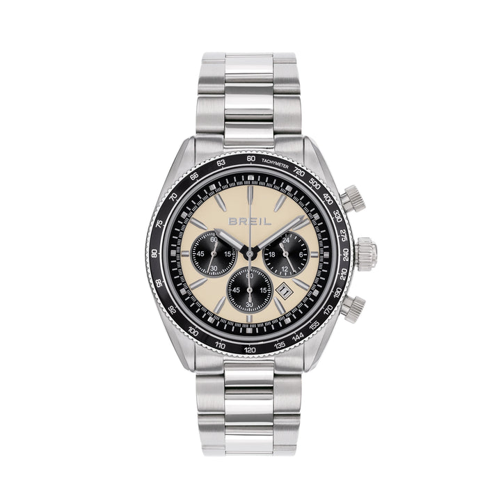 Breil Vanguard Chrono watch 43mm beige quartz steel TW2109