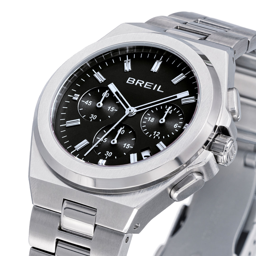 Breil Apex Chrono watch 40mm black quartz steel TW2111