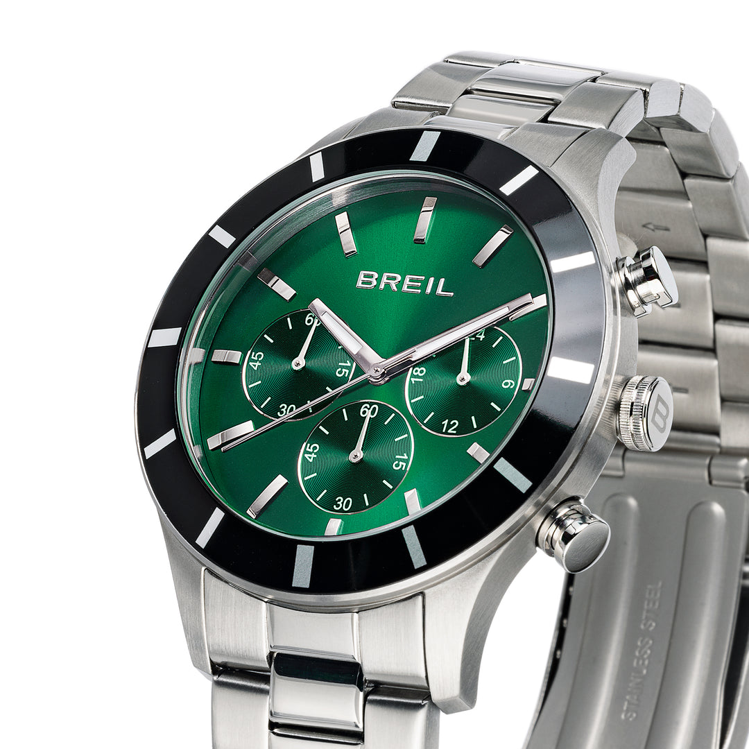 Breil watch Remixer Chrono 42mm green quartz steel TW2115