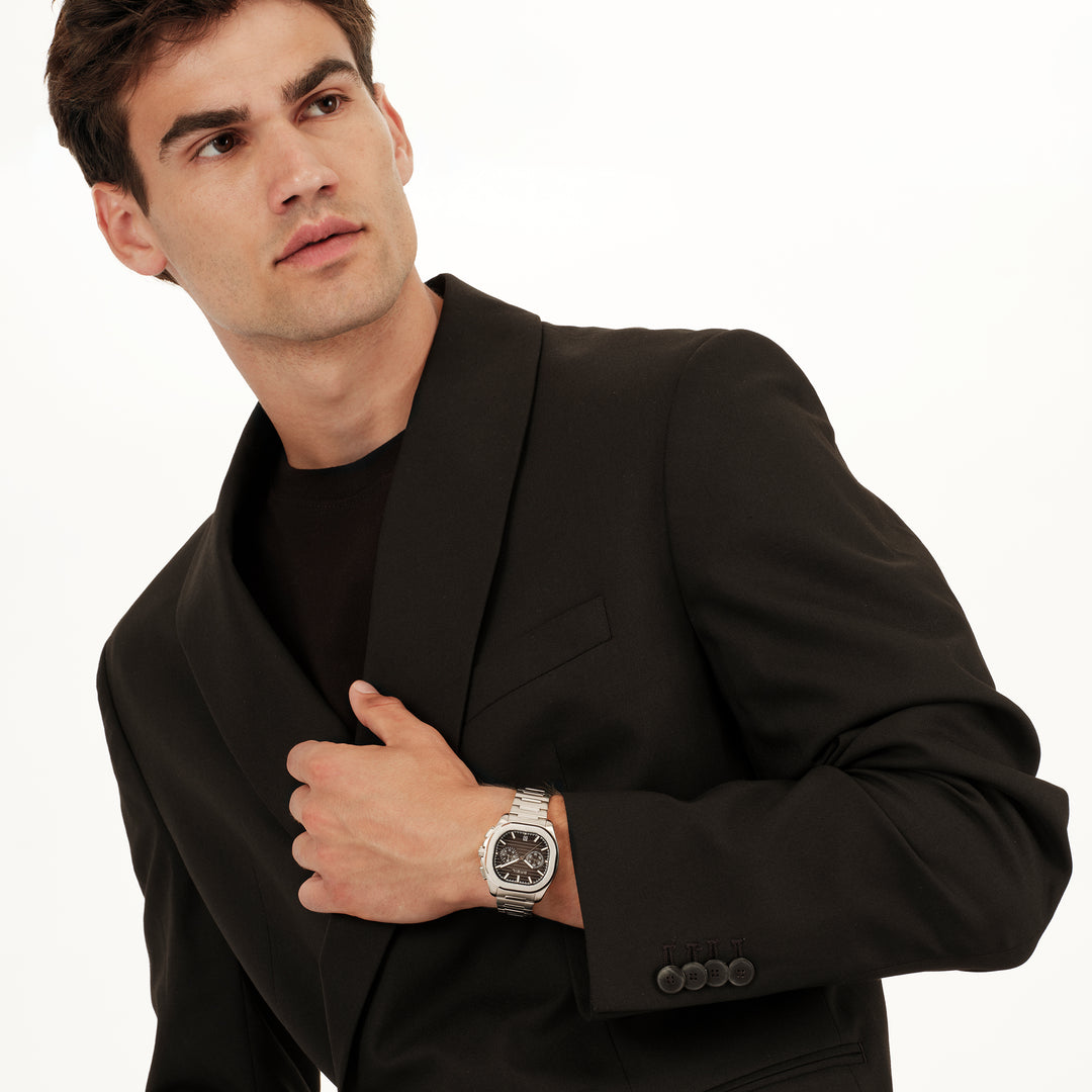 Breil watch Retrofuture chrono 40mm black quartz steel TW2129