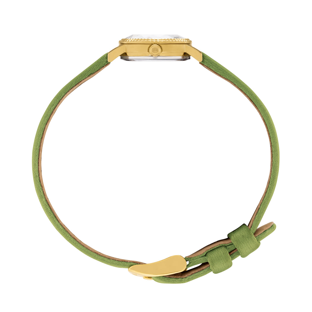 Breil Darling watch 18mm green quartz steel IP gold finish TW2190
