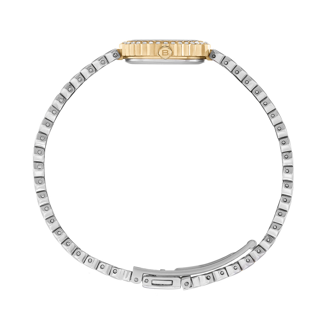 Breil Primp watch 24mm white quartz steel PVD finish 14k gold TW2200