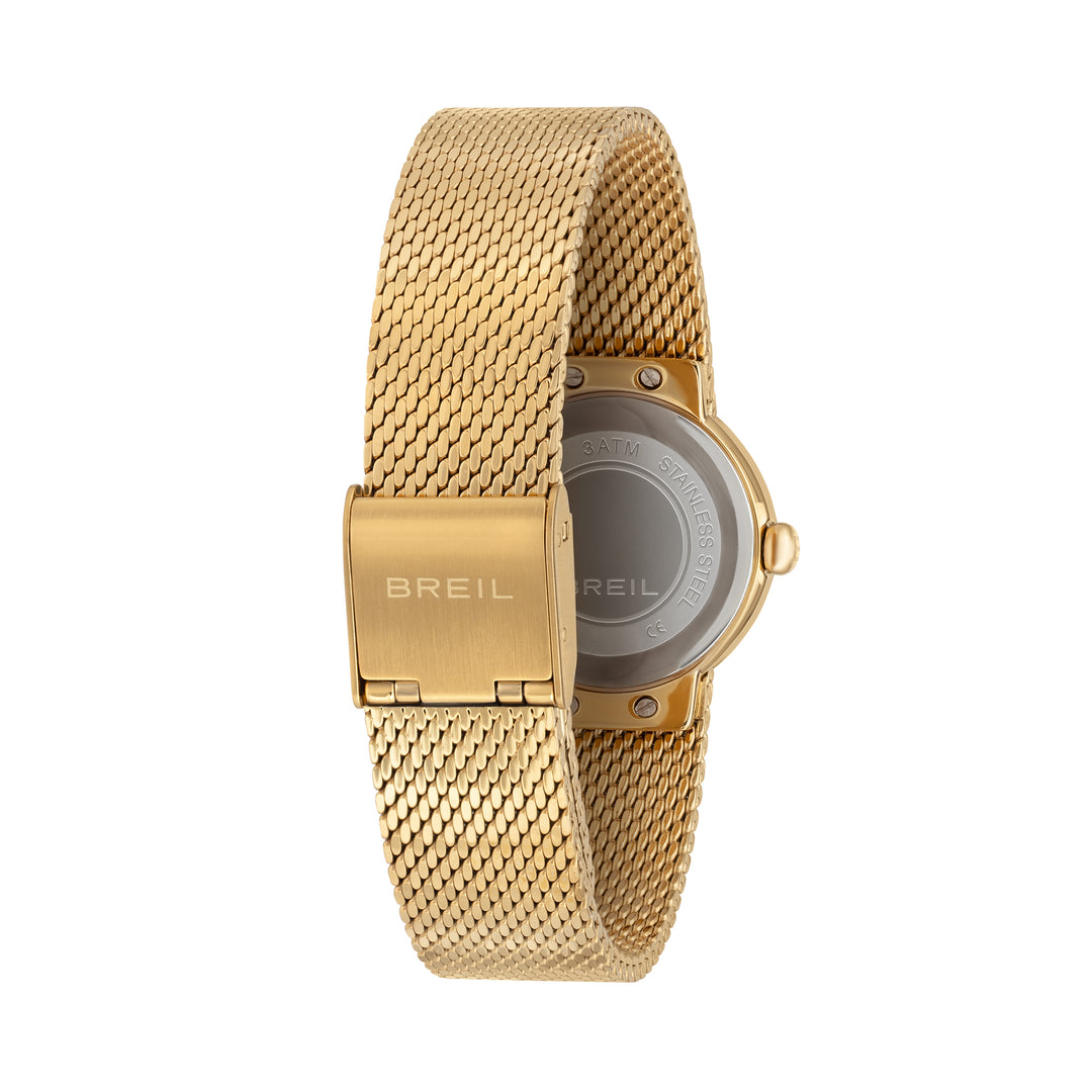 Breil Primp watch 25mm white quartz steel 14k gold PVD finish TW2022