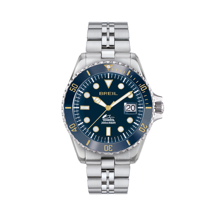 Breil watch Manta Heritage 42mm blue quartz steel TW2208