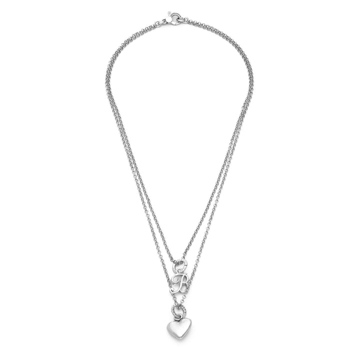 Giovanni Raspini heart and letter b necklace 925 Silver Necklace X01569
