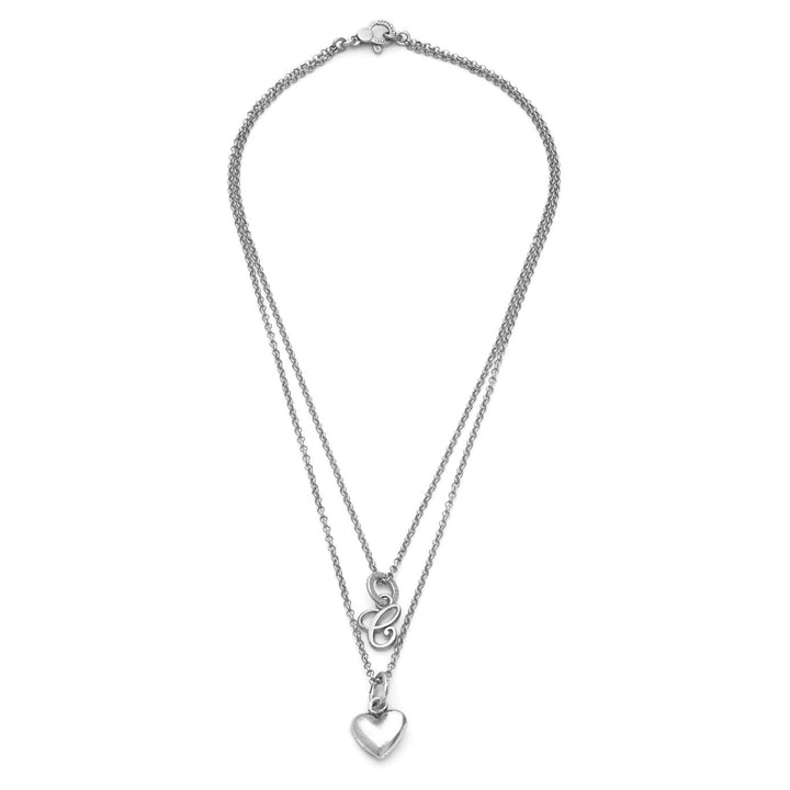 Giovanni Raspini heart and letter c necklace 925 Silver Necklace X01568
