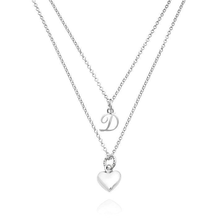 Giovanni Raspini heart and letter d necklace 925 Silver Necklace X01567