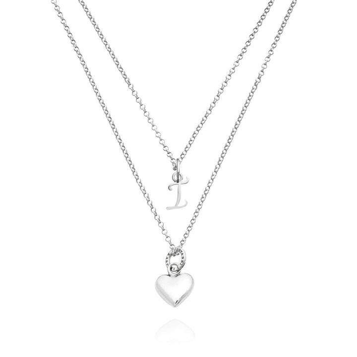 Giovanni Raspini heart and letter necklace Necklace in 925 Silver X01562
