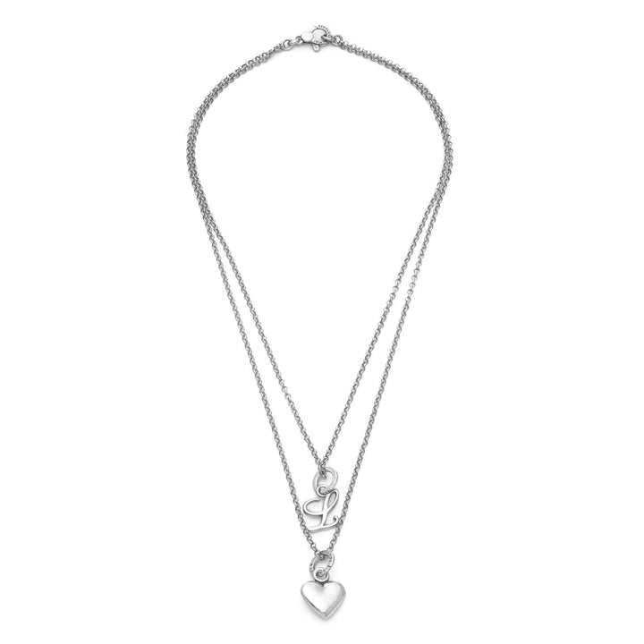 Giovanni Raspini heart and letter necklace 925 Silver Necklace X01559