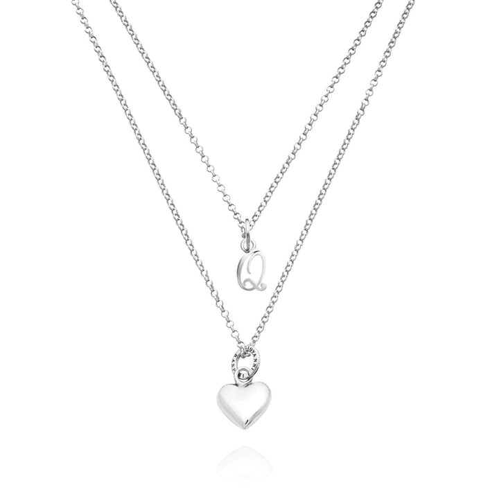 Giovanni Raspini heart and letter q necklace 925 Silver Necklace X01554