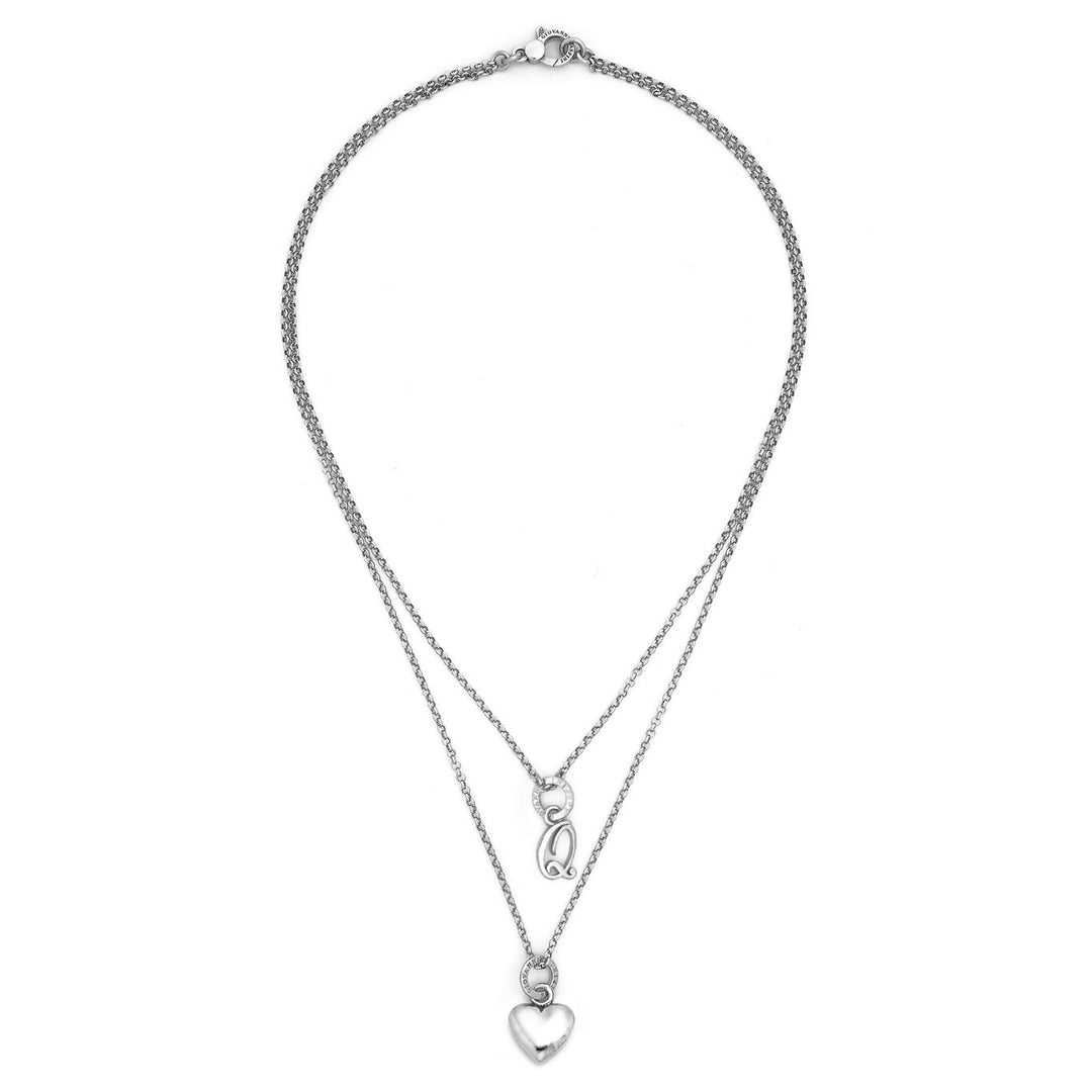 Giovanni Raspini heart and letter q necklace 925 Silver Necklace X01554