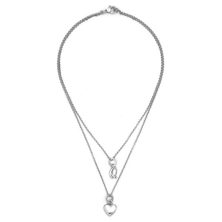 Giovanni Raspini heart and letter q necklace 925 Silver Necklace X01554