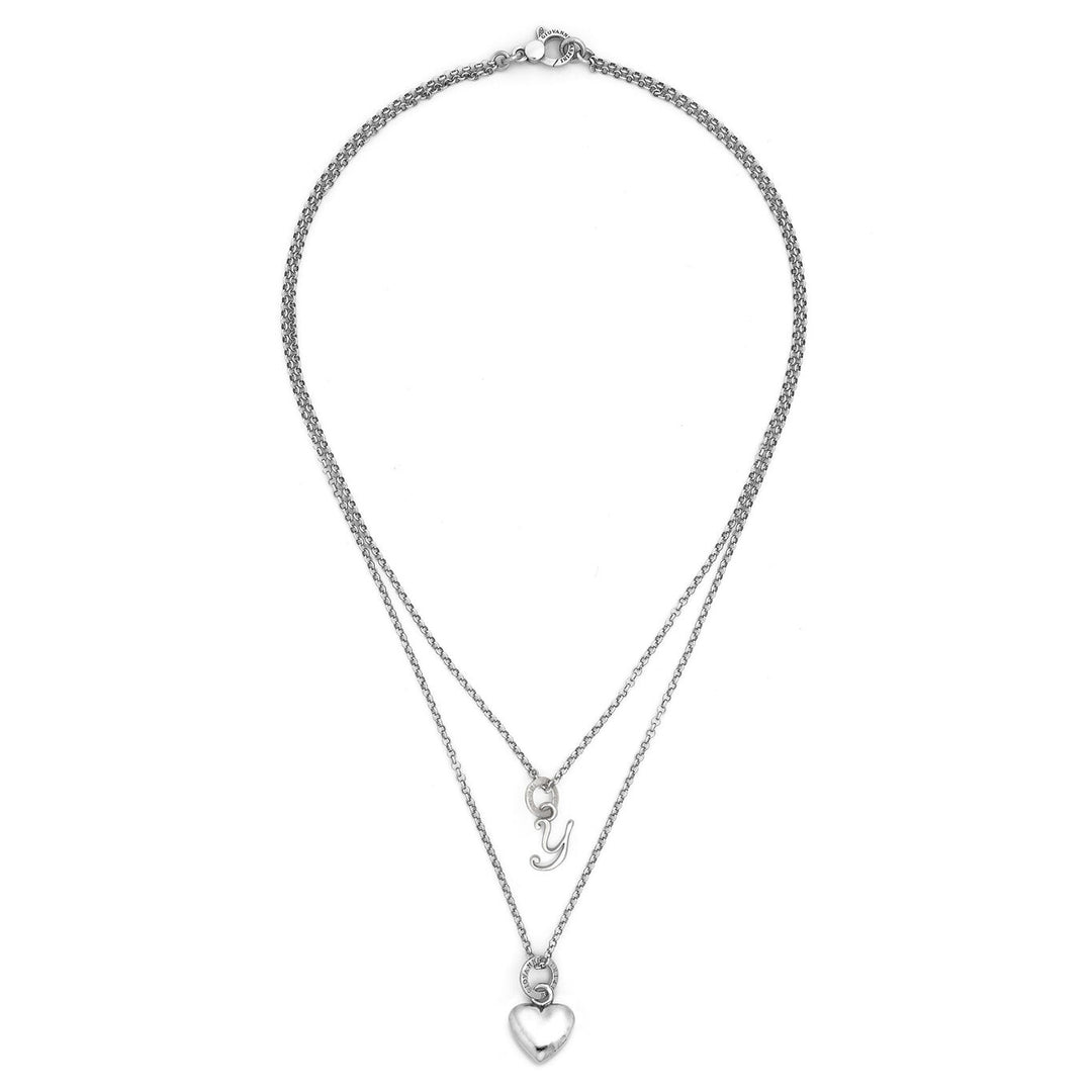 Giovanni Raspini heart and letter necklace y Necklace in 925 Silver X01546
