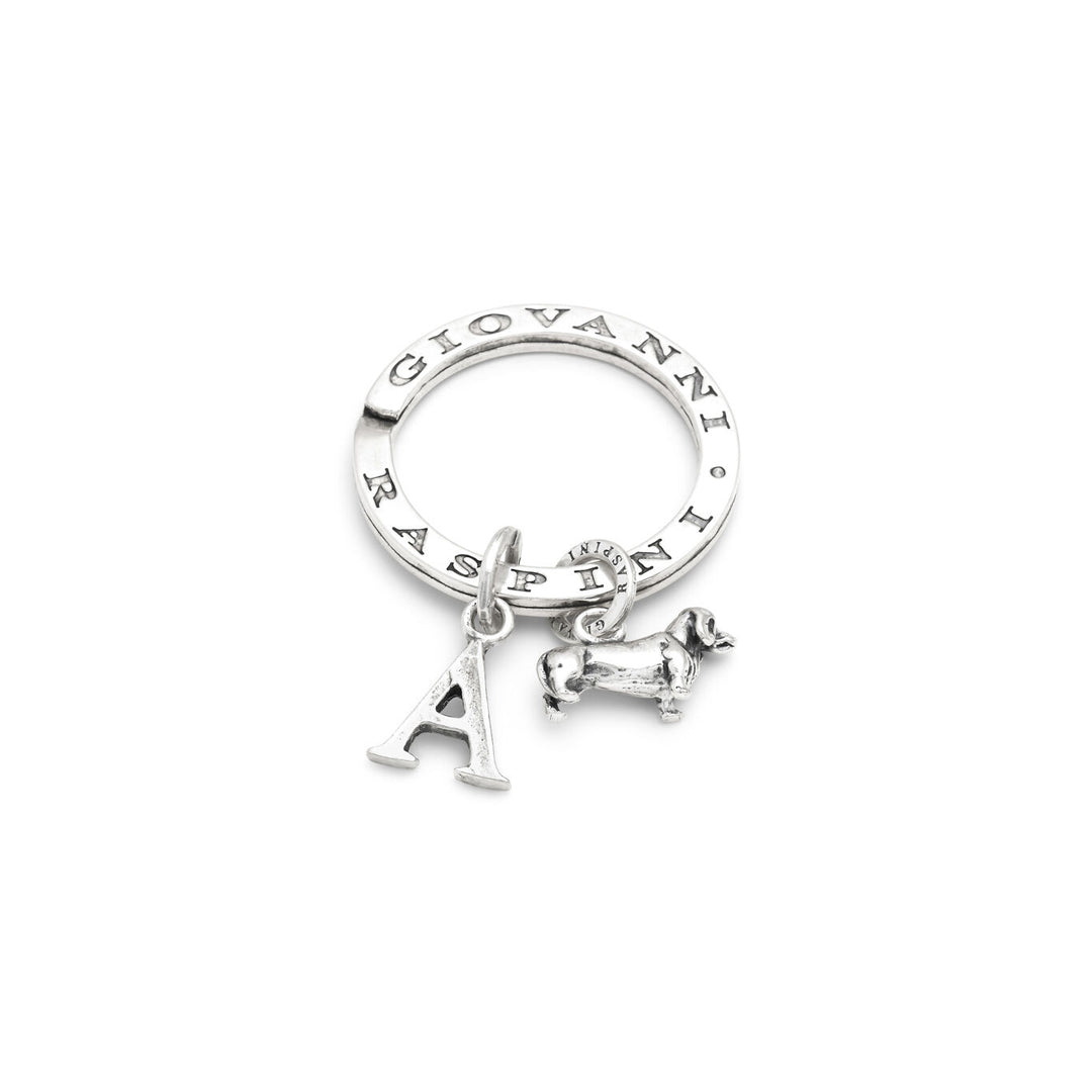 Giovanni Raspini Dachshund Keyring and Letter A 1631